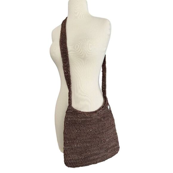 Kaminski Australia Brown Flat Sac Raffia Crossbody Purse - Picture 1 of 8